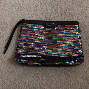 Multi colored sequined bag